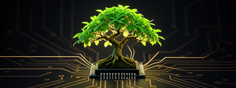 Bonsai 1-bit LLM illustration